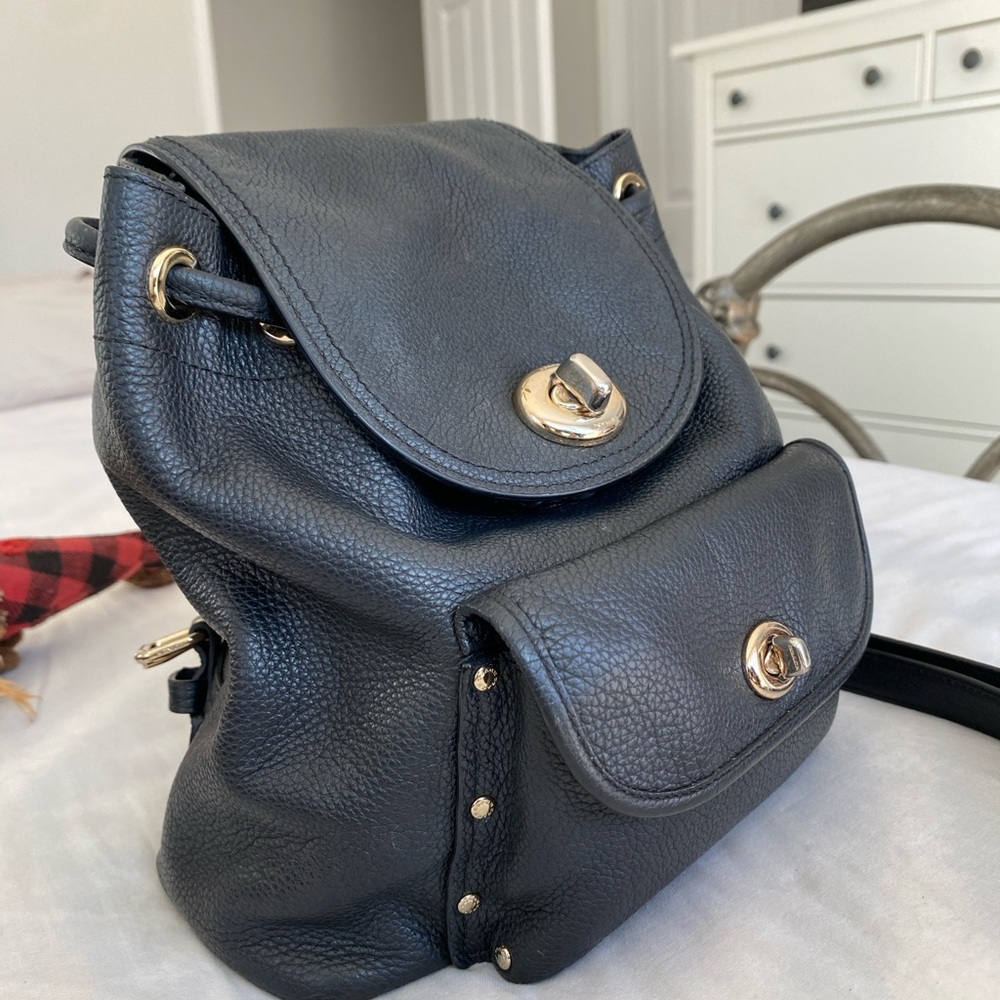 Coach Mini Turnlock Rucksack Backpack - Picture 4 of 17